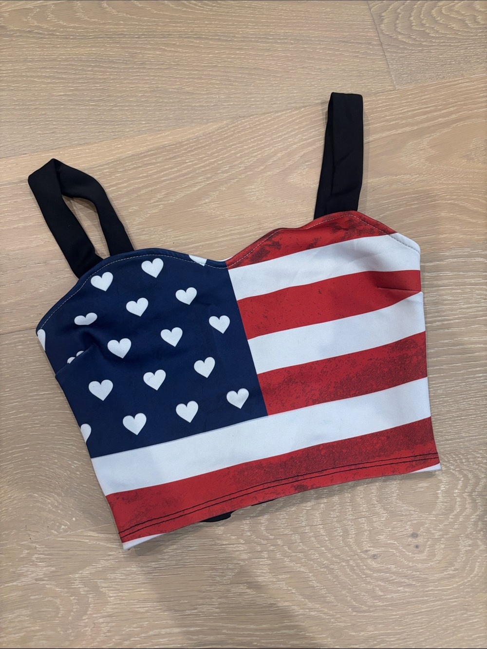 USA crop top tank